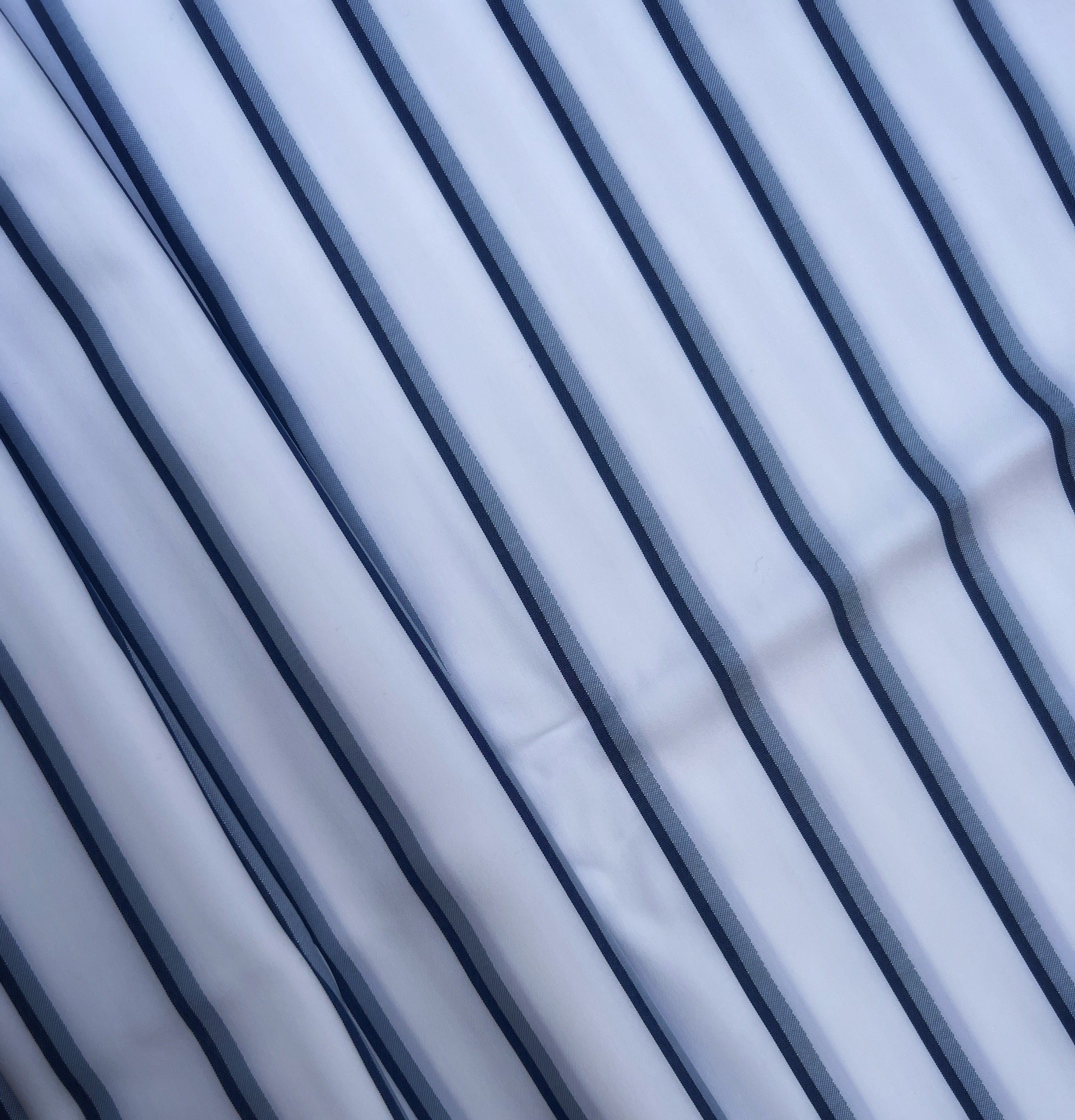 Premium White & Blue Stripe
