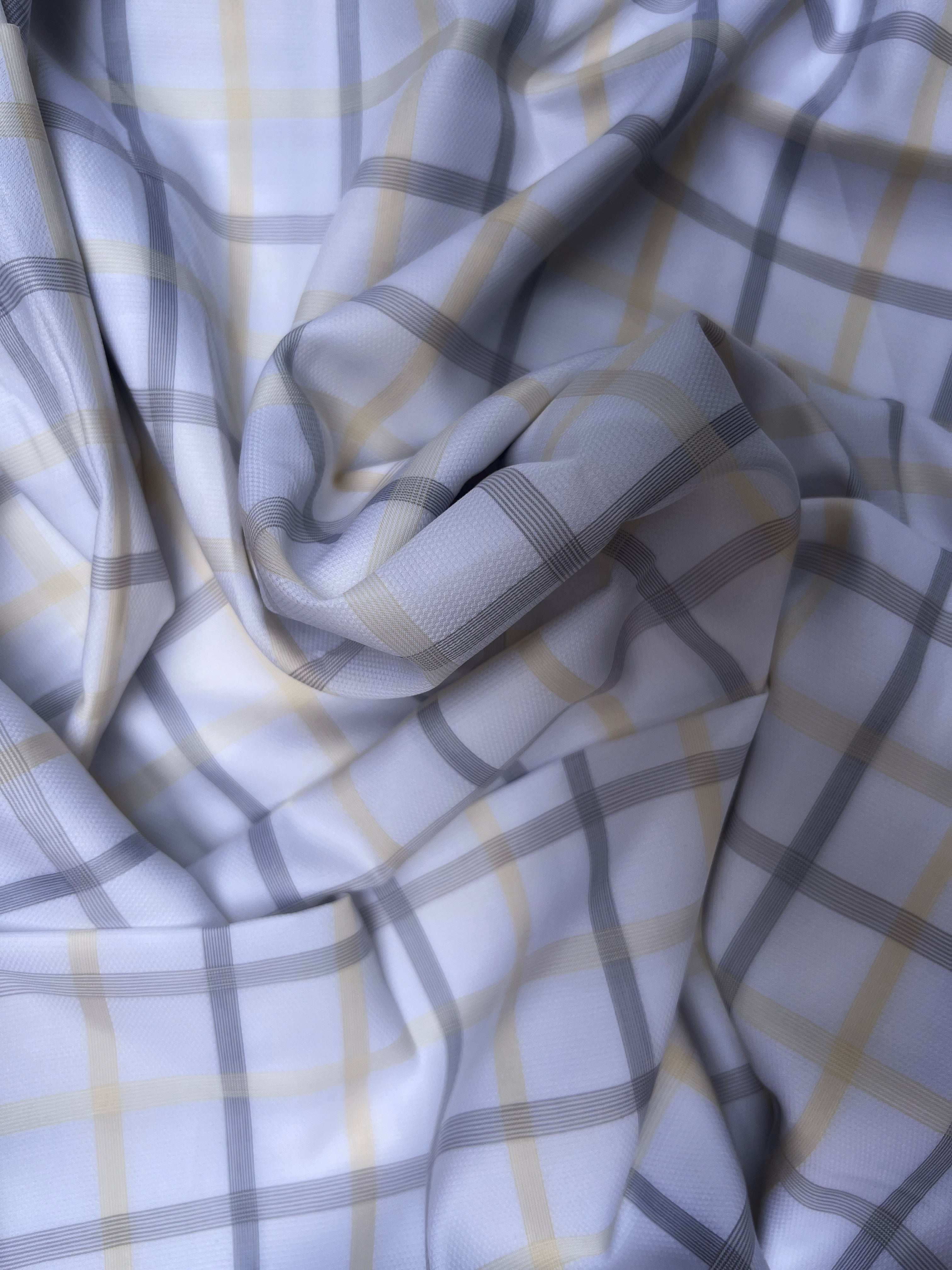 Yellow & Grey Big Checkered