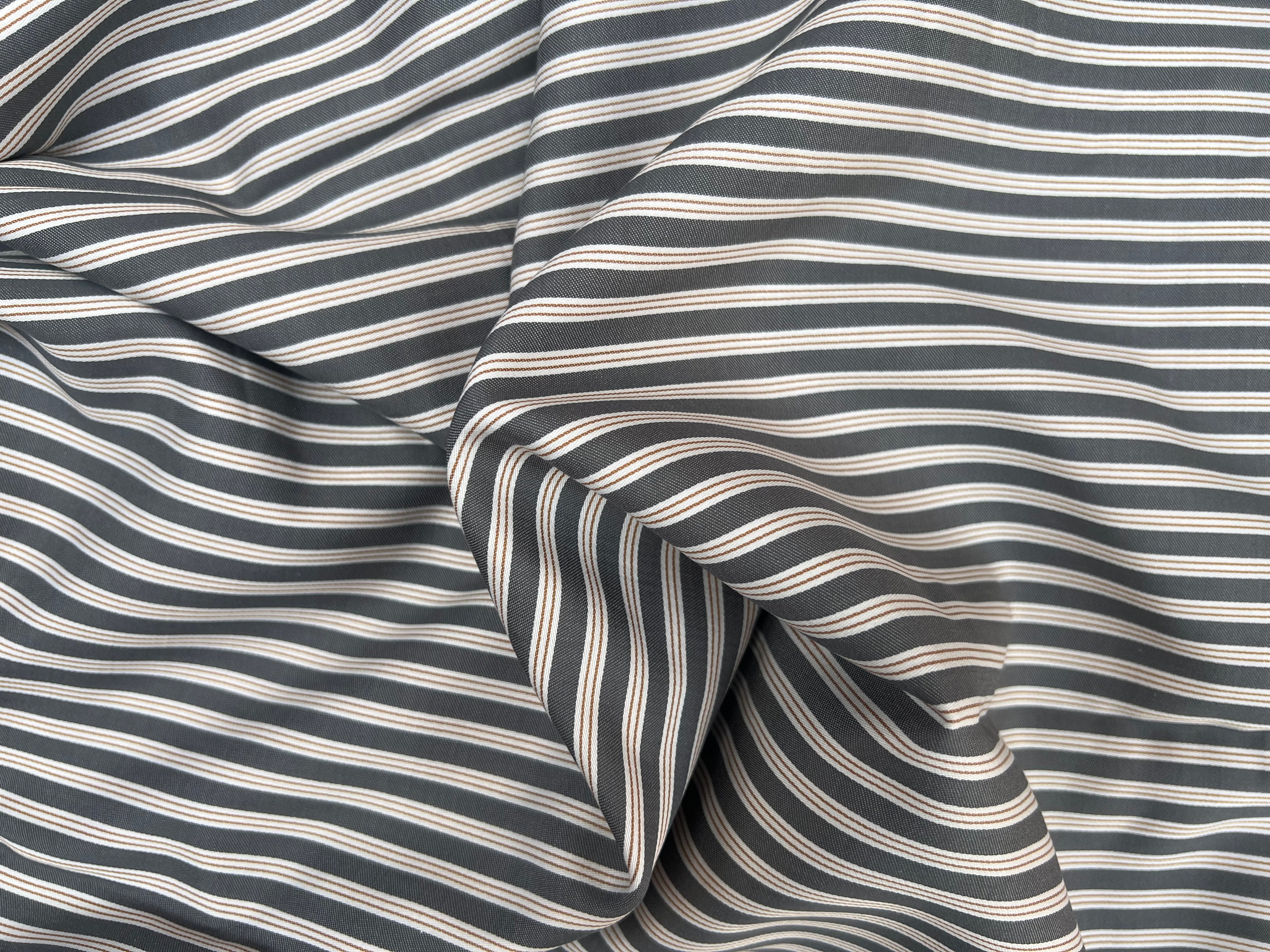 Mustard & Grey Stripe