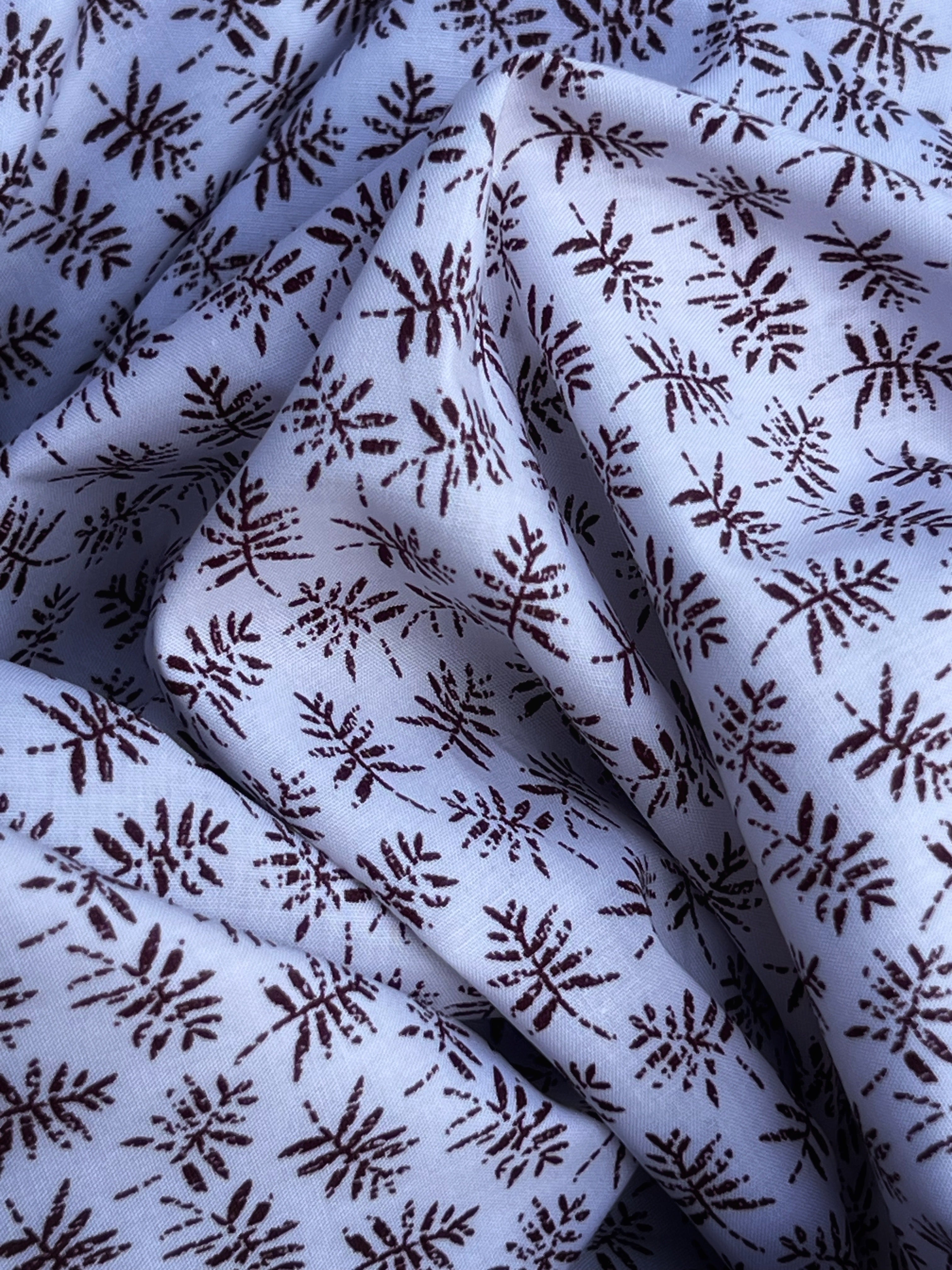 Burgundy Floral Printed