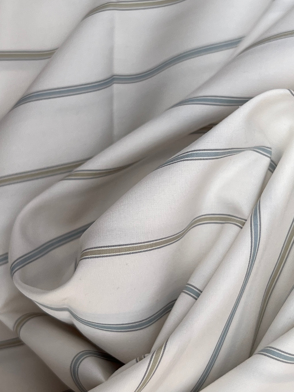 Dusty Blue & White Stripe