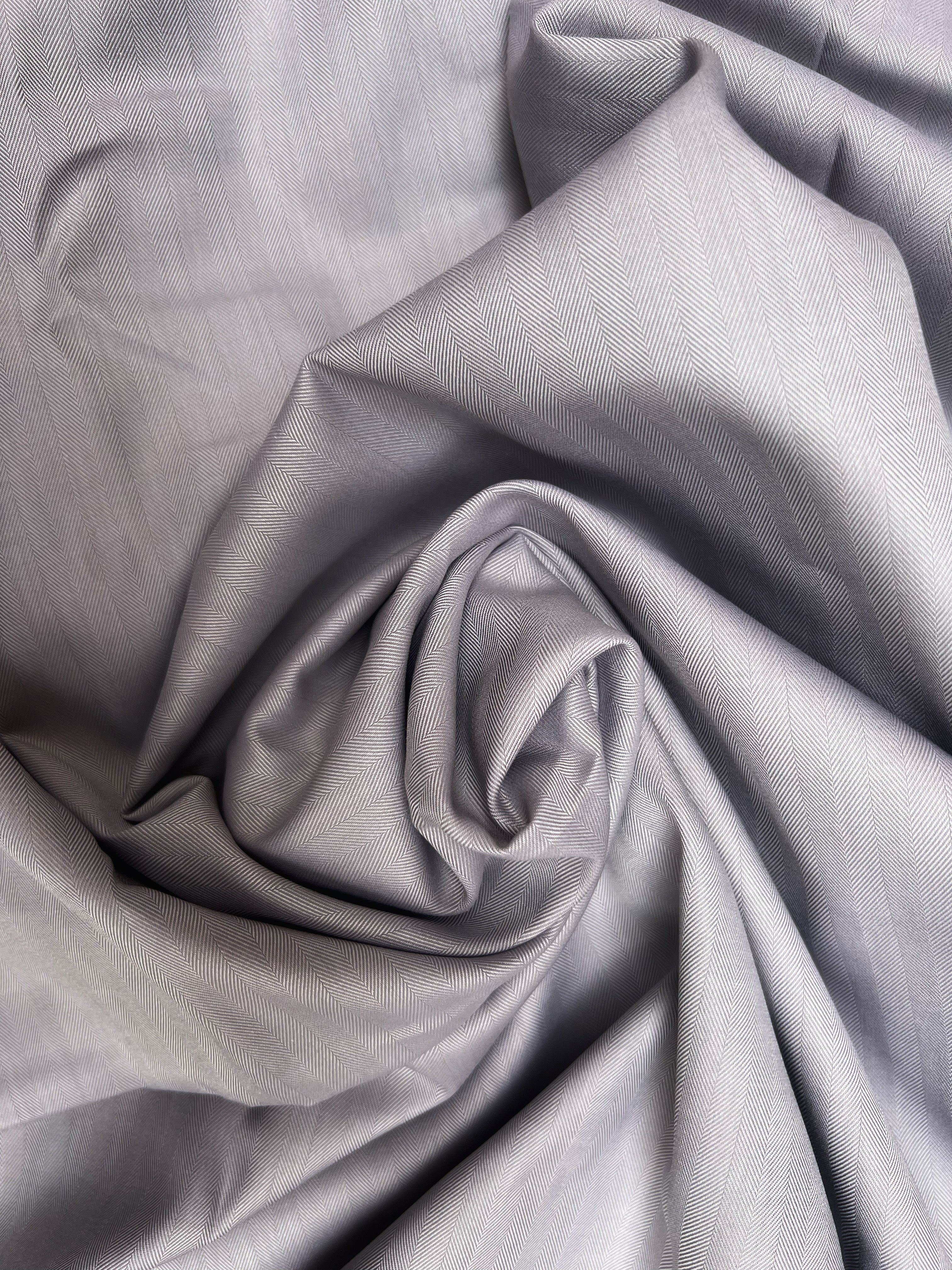 Herringbone Grey Silver