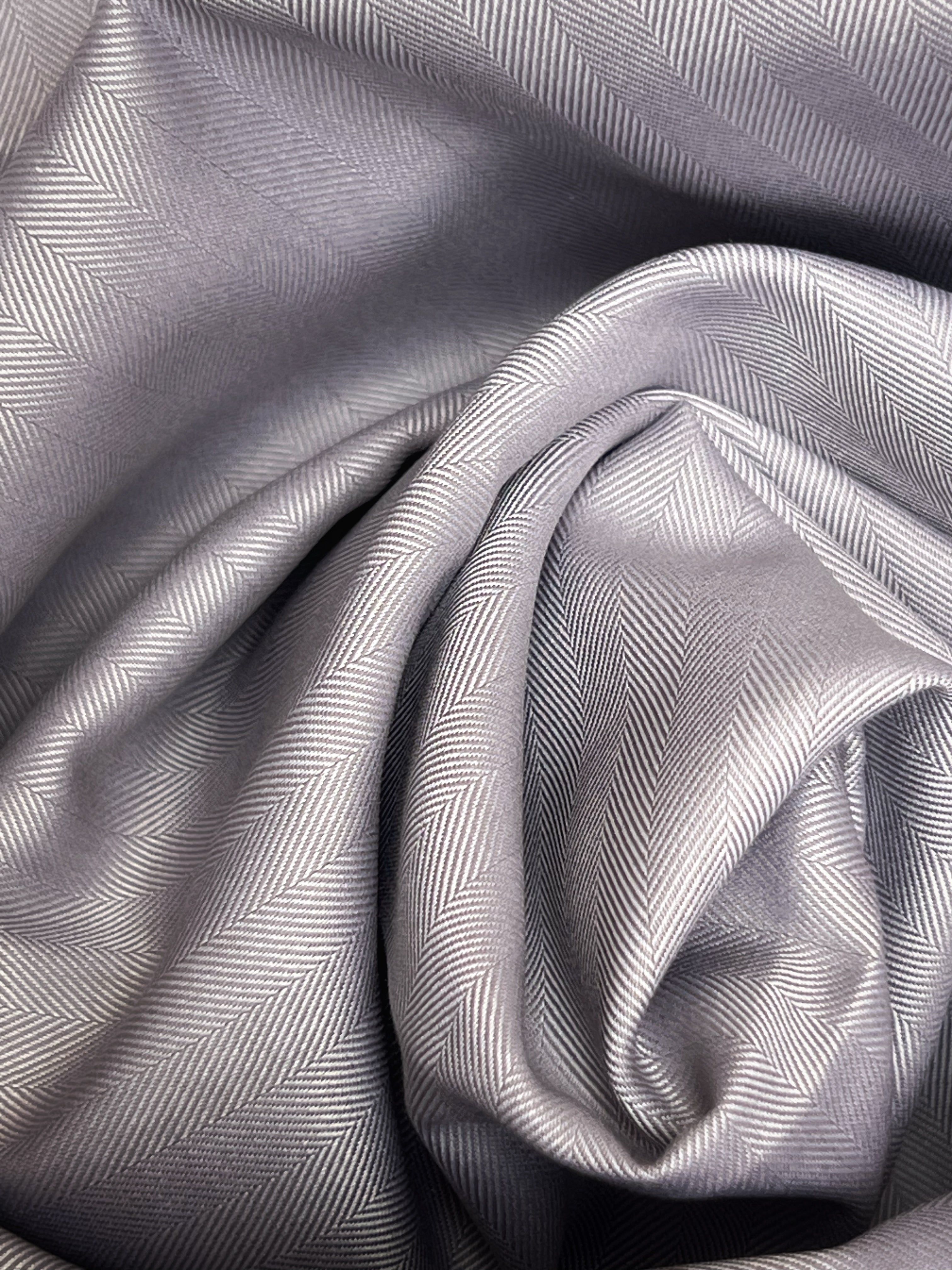 Herringbone Grey Silver