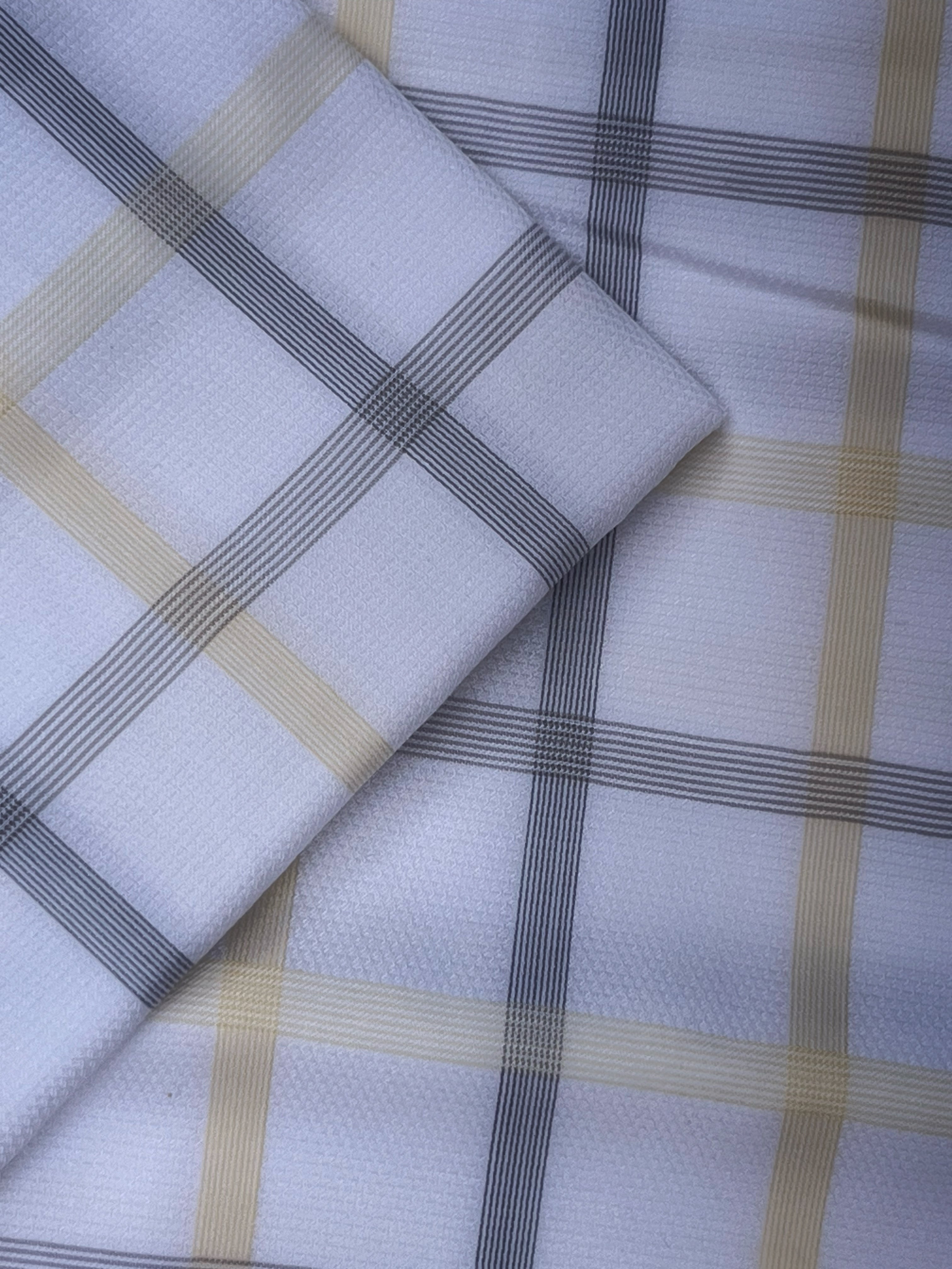 Yellow & Grey Big Checkered