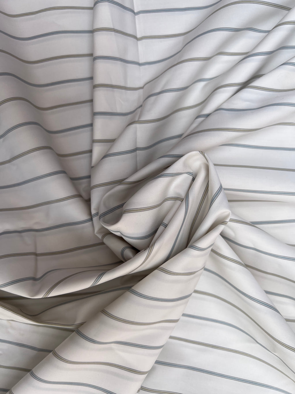 Dusty Blue & White Stripe