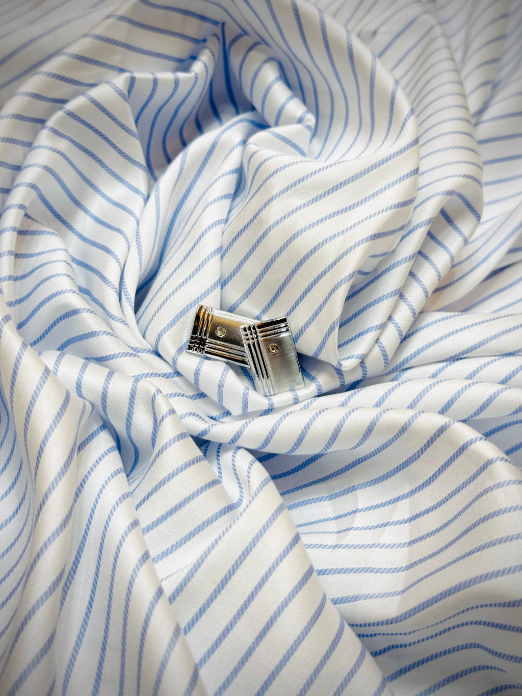 Blue & White Dual Striped Shirt